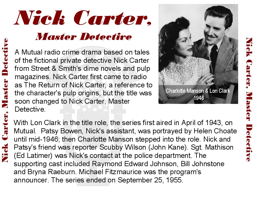 Nick Carter Master Detective
